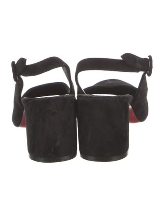 Christian Louboutin Suede Slingback Pumps