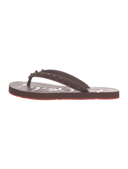 Christian Louboutin Rubber Studded Accents Flip Flops