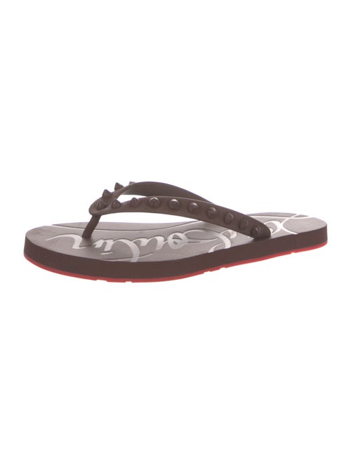 Christian Louboutin Rubber Studded Accents Flip Flops