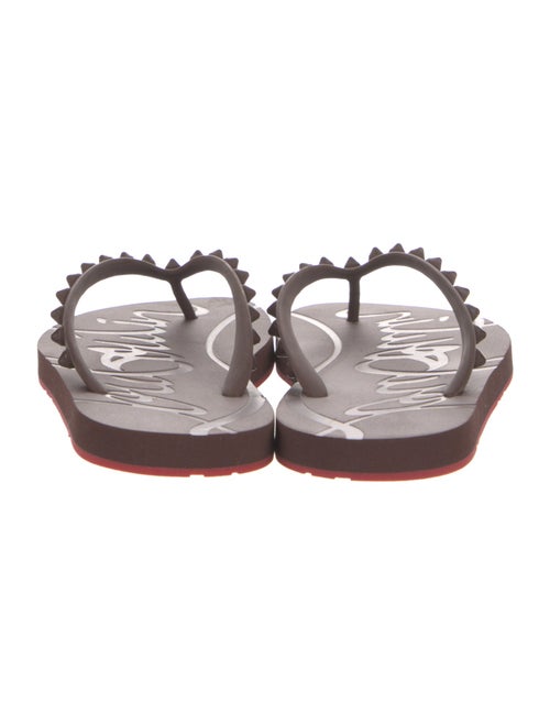 Christian Louboutin Rubber Studded Accents Flip Flops