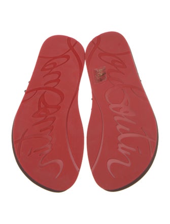 Christian Louboutin Rubber Studded Accents Flip Flops