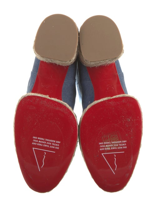 Christian Louboutin Denim Colorblock Pattern Boots