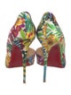 Christian Louboutin Canvas Printed D'Orsay Pumps