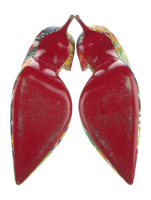 Christian Louboutin Canvas Printed D'Orsay Pumps