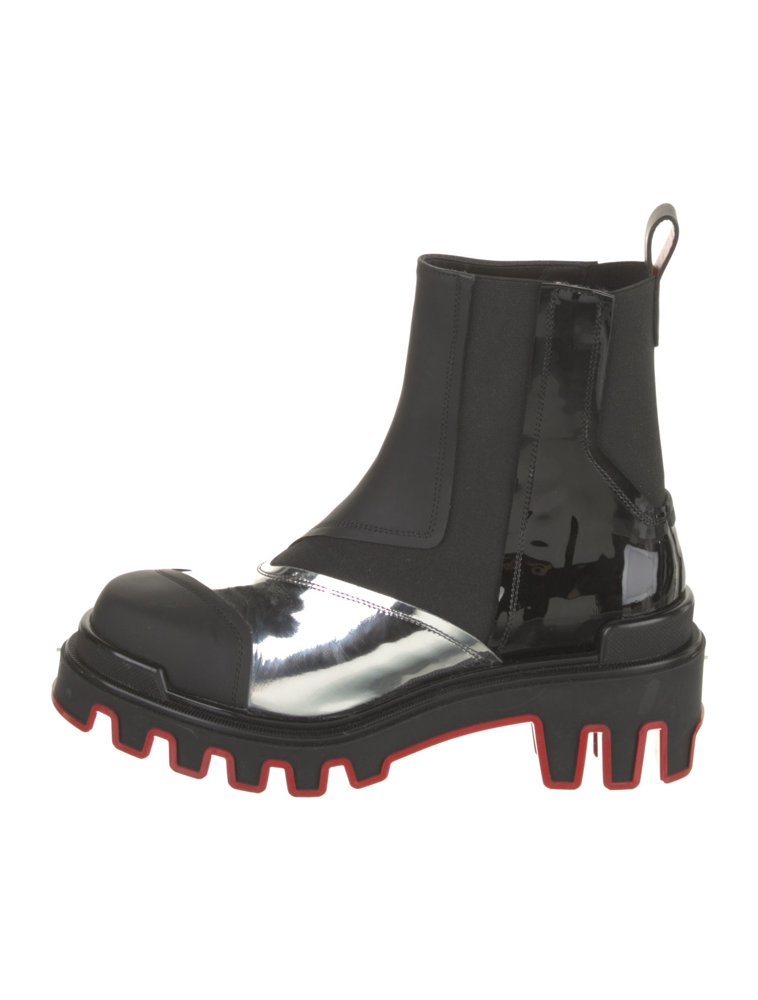 Christian Louboutin x MARVEL Patent Leather Chelsea Boots