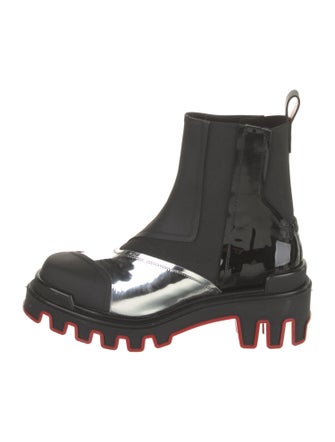 Christian Louboutin x MARVEL Patent Leather Chelsea Boots