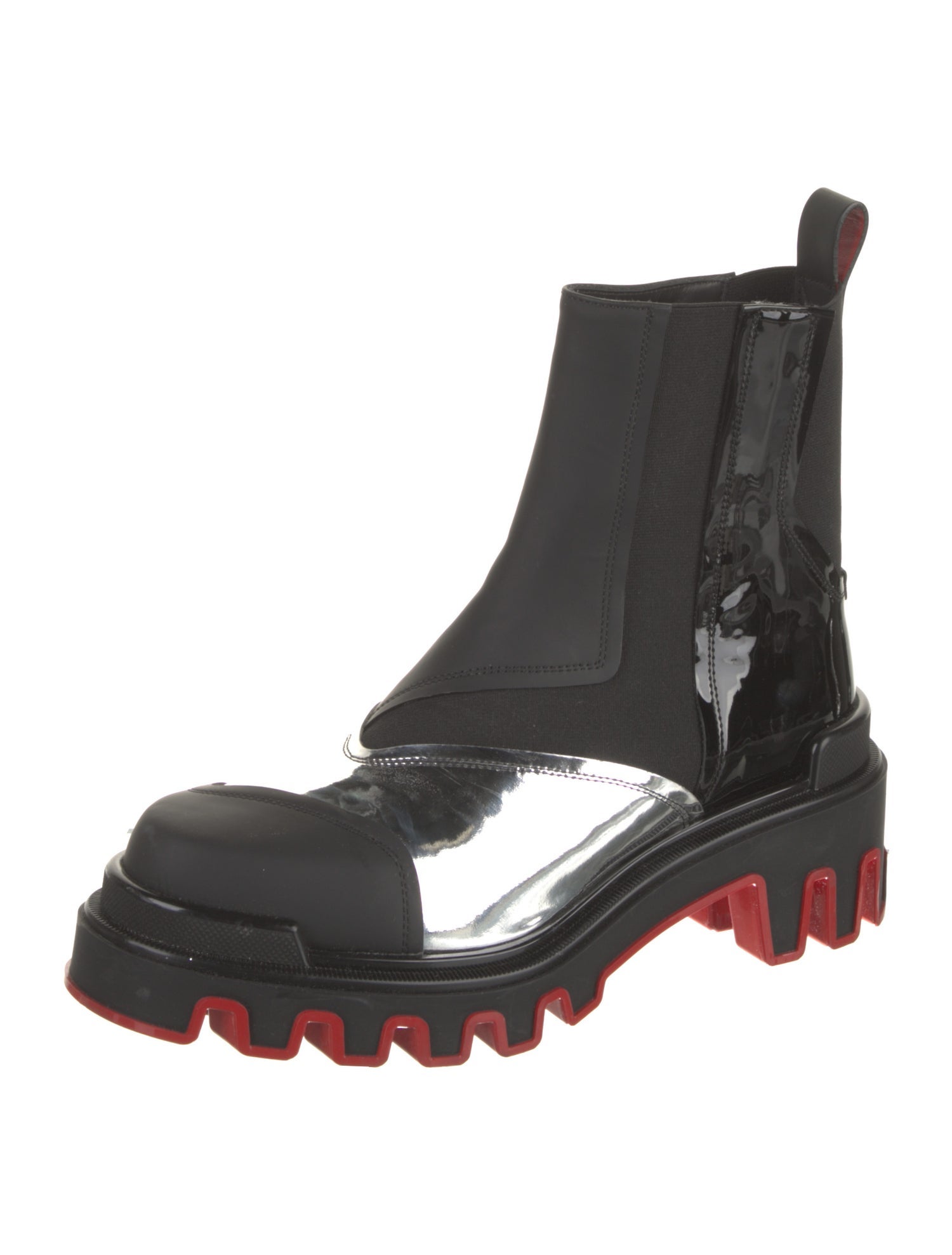 Christian Louboutin x MARVEL Patent Leather Chelsea Boots