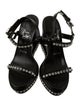 Christian Louboutin Leather Crystal Embellishments Slingback Sandals