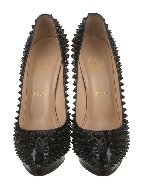 Christian Louboutin Spike Accents Patent Leather Pumps