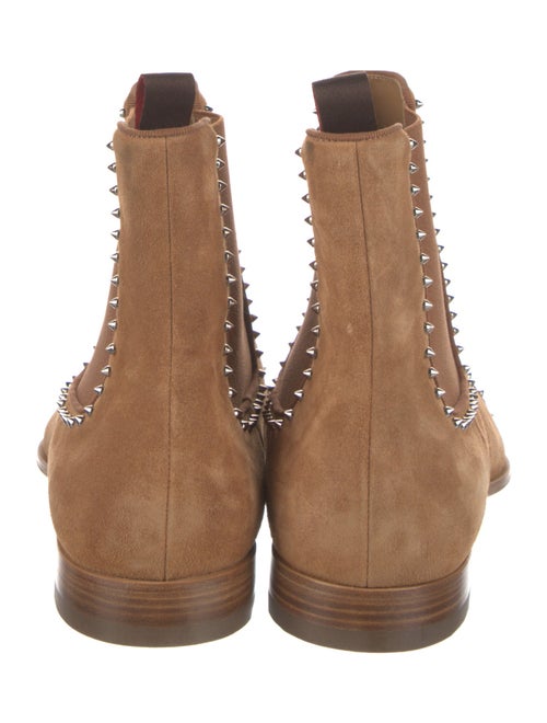 Christian Louboutin Spike Accents Suede Chelsea Boots