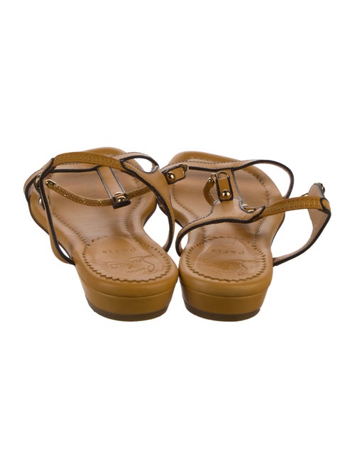 Christian Louboutin Leather Studded Accents T-Strap Sandals
