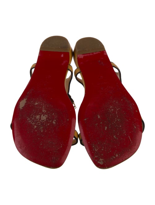 Christian Louboutin Leather Studded Accents T-Strap Sandals