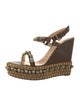 Christian Louboutin Spike Accents Leather Espadrilles