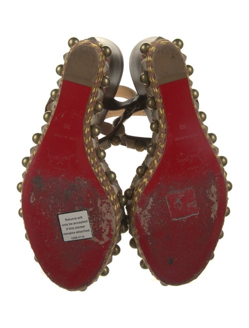 Christian Louboutin Spike Accents Leather Espadrilles