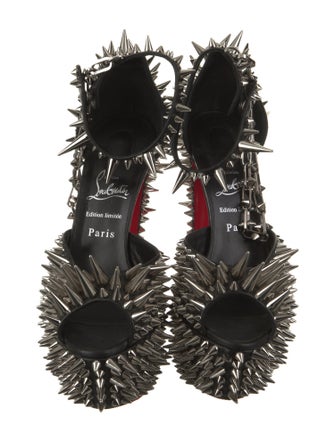 Christian Louboutin Leather Studded Accents Sandals