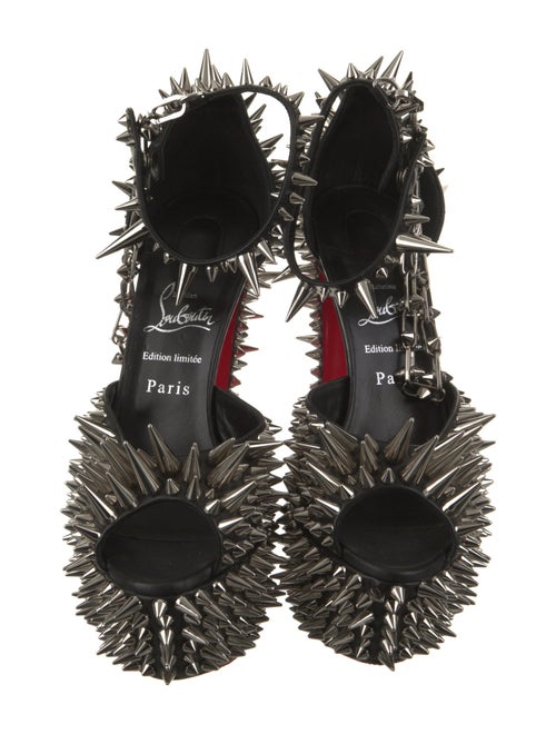 Christian Louboutin Leather Studded Accents Sandals