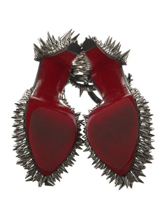 Christian Louboutin Leather Studded Accents Sandals