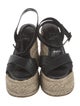 Christian Louboutin Leather Tweed Pattern Espadrilles