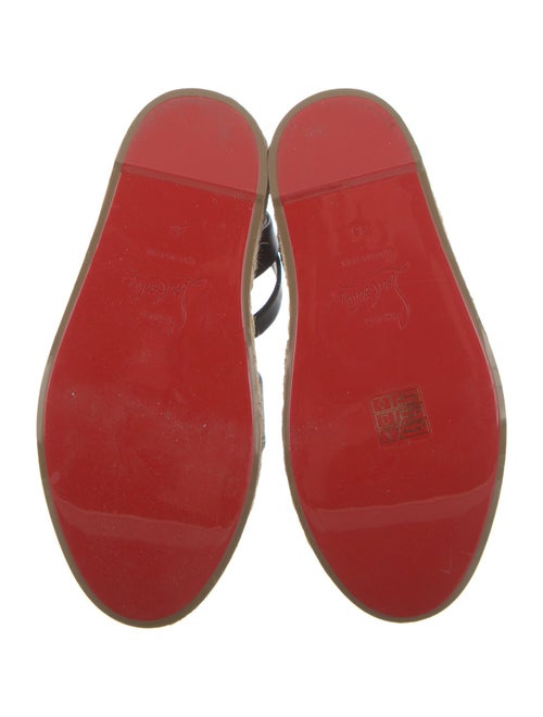 Christian Louboutin Leather Tweed Pattern Espadrilles