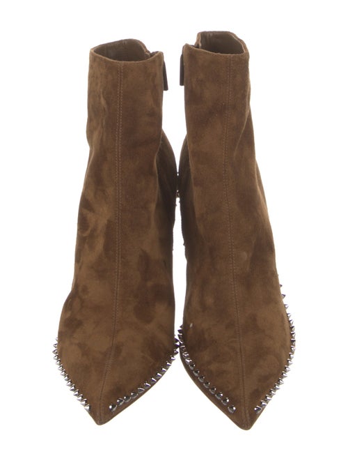 Christian Louboutin Spike Accents Suede Boots