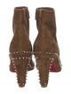 Christian Louboutin Spike Accents Suede Boots