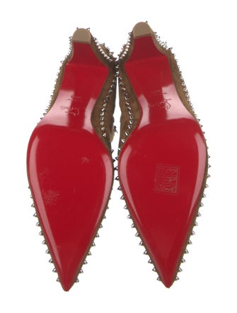 Christian Louboutin Spike Accents Suede Boots
