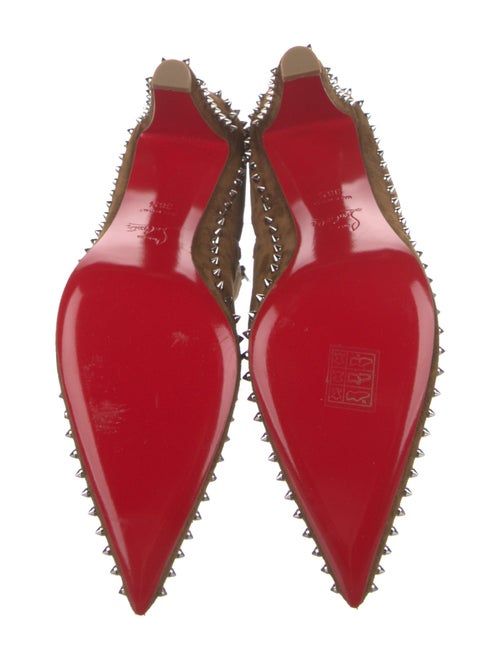 Christian Louboutin Spike Accents Suede Boots