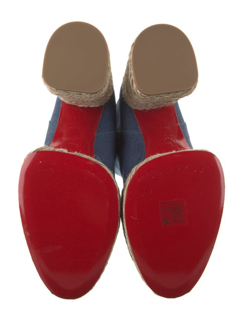 Christian Louboutin Denim Animal Print Boots