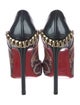Christian Louboutin Leather Floral Print Slingback Pumps