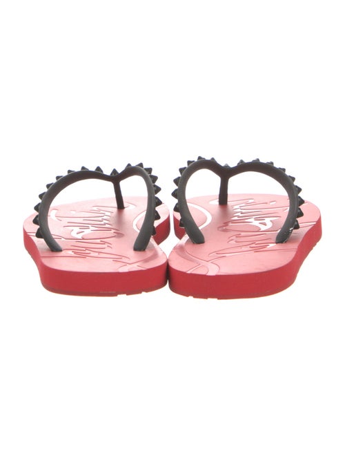 Christian Louboutin Rubber Studded Accents Flip Flops