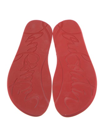 Christian Louboutin Rubber Studded Accents Flip Flops