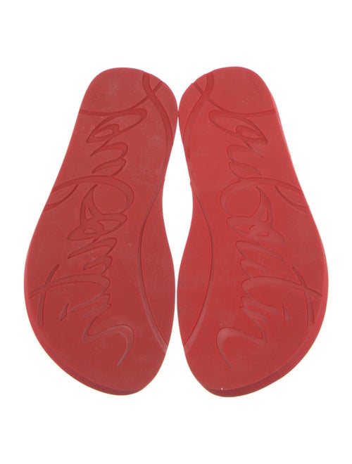 Christian Louboutin Rubber Studded Accents Flip Flops