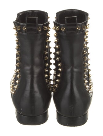 Christian Louboutin Spike Accents Leather Chelsea Boots