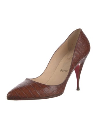 Christian Louboutin Embossed Leather Pumps