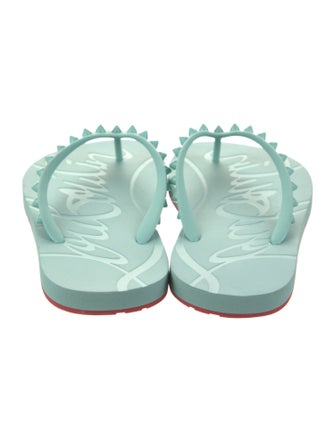 Christian Louboutin Rubber Studded Accents Flip Flops