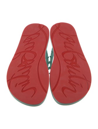 Christian Louboutin Rubber Studded Accents Flip Flops
