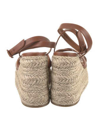 Christian Louboutin Leather Tweed Pattern Espadrilles