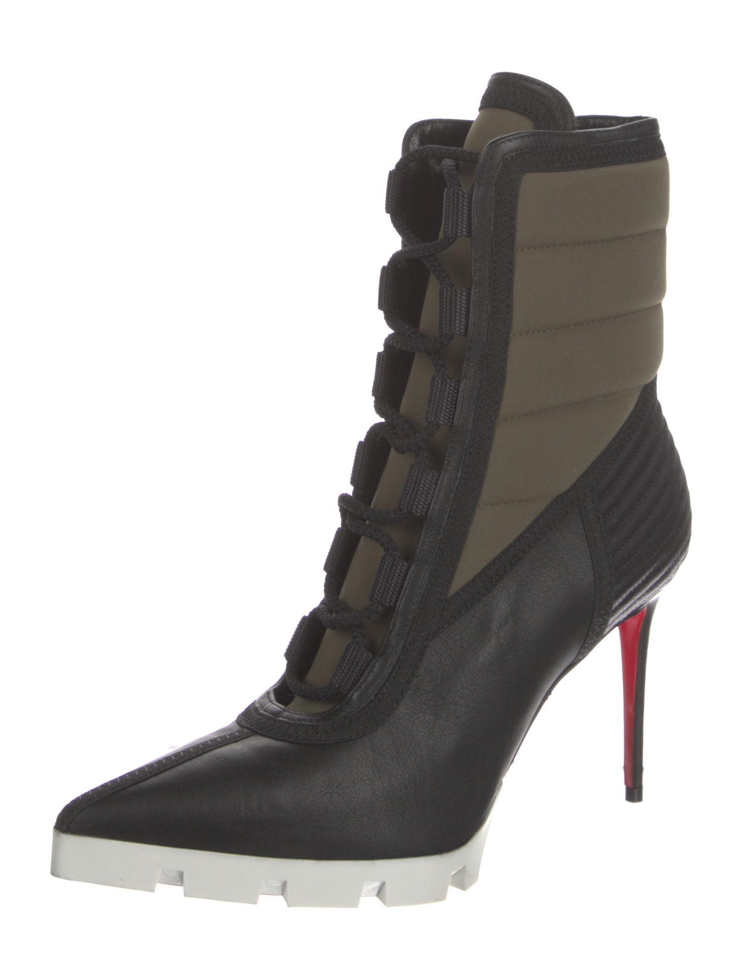 Christian Louboutin Printed Lace-Up Boots