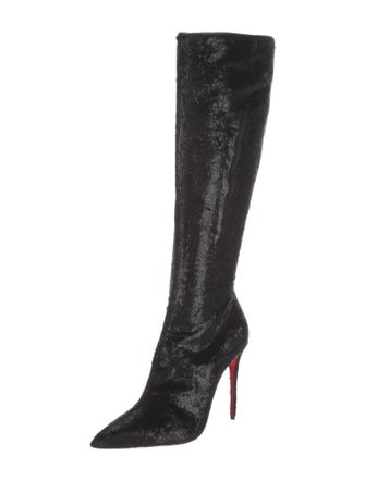 Christian Louboutin Glitter Accents Boots