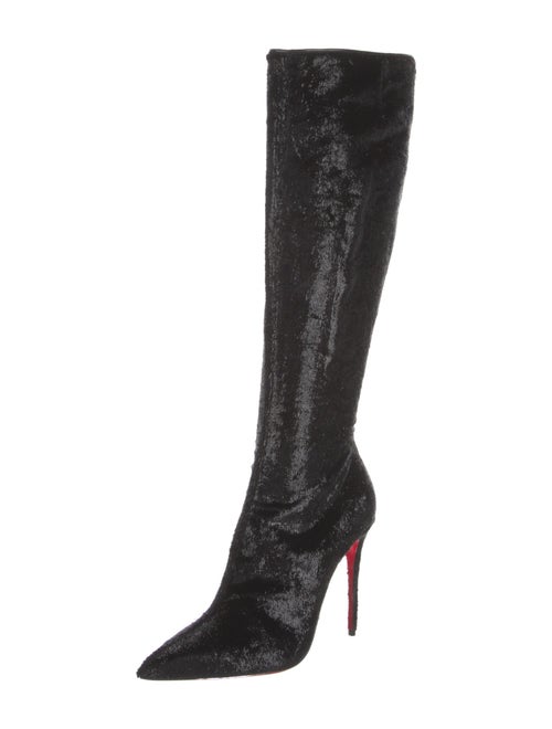 Christian Louboutin Glitter Accents Boots