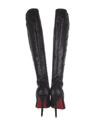 Christian Louboutin Glitter Accents Boots