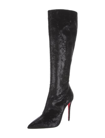 Christian Louboutin Glitter Accents Boots