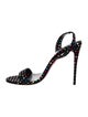 Christian Louboutin Suede Polka Dot Print Slingback Sandals