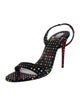 Christian Louboutin Suede Polka Dot Print Slingback Sandals