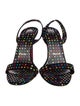 Christian Louboutin Suede Polka Dot Print Slingback Sandals