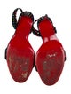 Christian Louboutin Suede Polka Dot Print Slingback Sandals