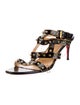 Christian Louboutin Spike Accents Patent Leather Gladiator Sandals