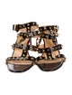 Christian Louboutin Spike Accents Patent Leather Gladiator Sandals