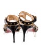 Christian Louboutin Spike Accents Patent Leather Gladiator Sandals