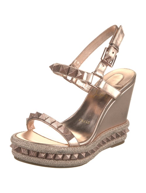 Christian Louboutin Leather Studded Accents Espadrilles